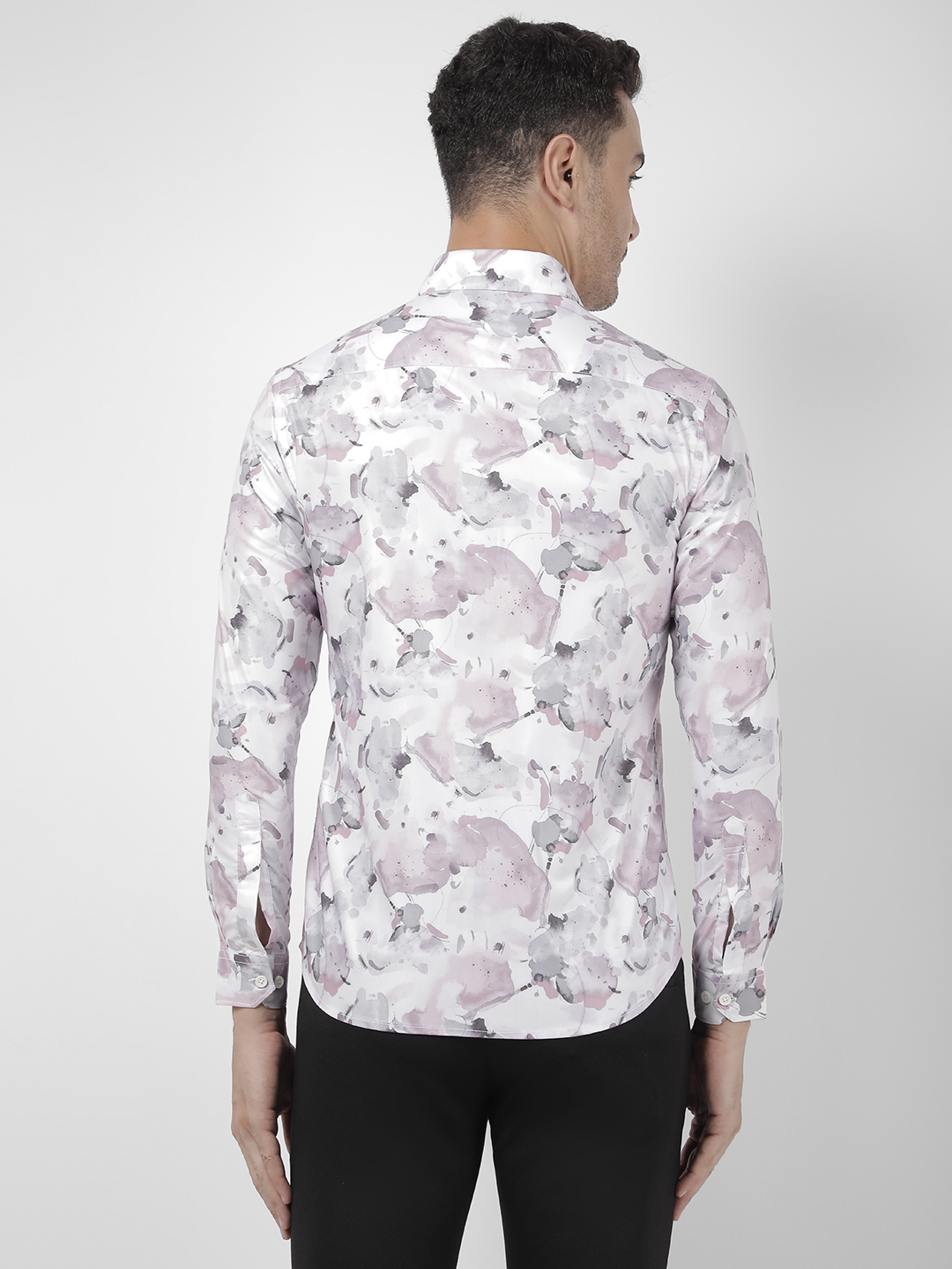 Numero Uno Men Abstract Pink Shirt